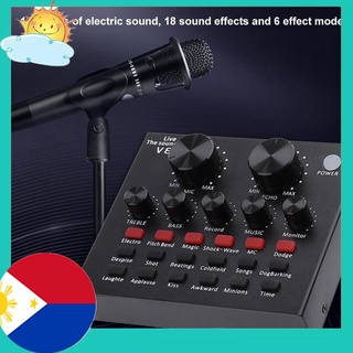 Sound Card V8 Audio Adapters Bluetooth USB Mic Live Song Karaoke Sound Mixerexquisite