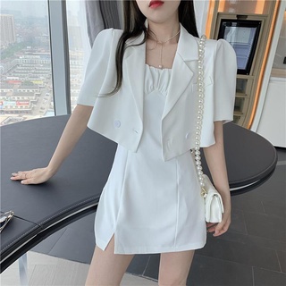 White Small Suit Jacket Female 2021 Thin Summer Short