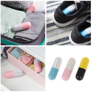[Ovictory] 1Pc Moisture absorber shoes deodorant capsule shaped drawer shoes deodorizer