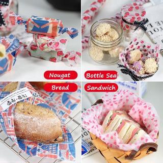 50Pcs Wax Paper Food Bread Sandwich Wrappers Fries Wrapping (4)