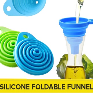 ✅TTC# Silicone Foldable Funnel Practical Collapsible Funnel Refueling Oil Bottle222