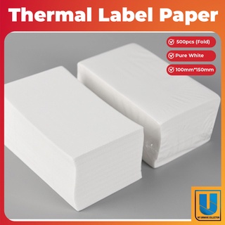 Thermal Label Paper Officom 100mm x 150mm 500pcs FOLD - Label paper Sticker Thermal Barcode Sticker