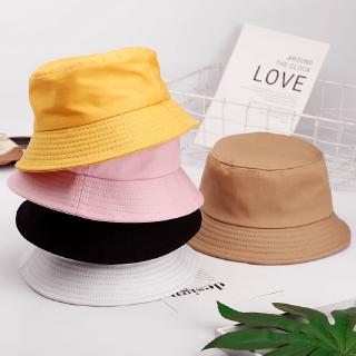 Unisex Breathable Double-Sided Cotton Bucket Hat Sun Cap