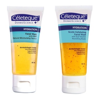 【Ready Stock】✘☼Celeteque DermoScience Hydration Facial Wash with NMF / Gentle Exfoliating Facial Was
