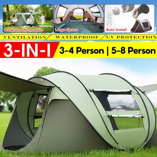 [Spot]4/8 person tent, automatic tent, folding tent, beach tent, camping tent, waterproof and sunscr