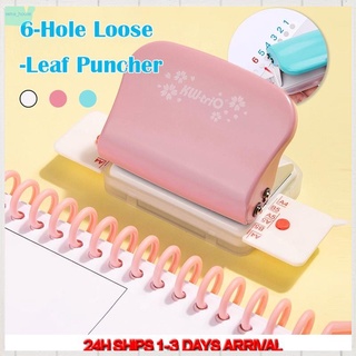 【Available】NEW 6 Hole Puncher Handheld Metal Punchers for A4 A5 B5 Notebook Scrapbook