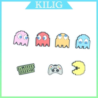 Kilig Jibbitz Pac Man Charms for Crocs Pins for shoes bags