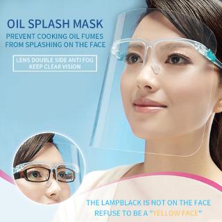 Dental Face Shield Anti-fog Mask Protective Isolation Mask Eyewear glasses waterproof and anti-fog（Glasses + Mask）