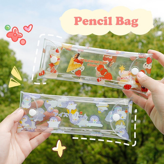 PVC Transparent Clear Pencil Case Pouch Transparent Pencil Bag for School Stationery