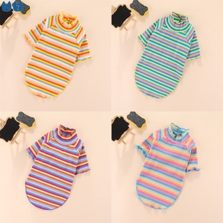 『27Pets』Dog Puppy Clothes Cat T-shirt Striped Clothing for Small Dogs Chihuahua French Bulldog