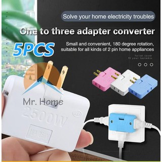 (Ready Ctock)5pcs Plug converter Rotating home adapter converter