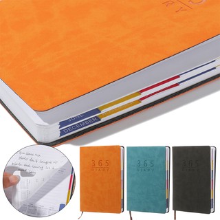 【Ready Stock】COD School Office Supplies Notebook Travel Journal Diary Planner Notepad 365 Days Calendar Worksheet Stationery PU Leather Daily Plan 2021 Schedule (3)