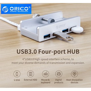 ORICO MH4PU 4 Port USB3.0 Aluminum Alloy Chassis Clip-type HUB with Buckle