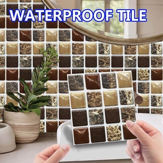 Lowest price Vintage Waterproof tile stickers Mosaic crystal tile Self- adhesive kitchen Wall Stickers For Bathroom Home Sticker Decor