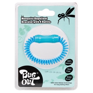 [healthy] Bugout Spring Mosquito Repellent Bracelet w 4 Refills Blue