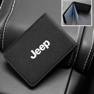 Car Logo Driving License Package Card Protection Folder for JEEP Grand Cherokee Commander Renegade Wrangler Compass Patriot