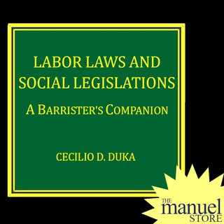 Duka (2019) - Labor Laws and Social Legislation - Barrister's Companion - By Cecilio - Bar Reviewer