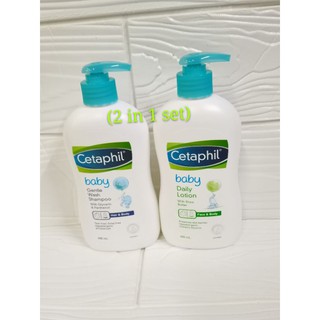 (2 in 1 set) 1pca Cetaphil baby Gentle Wash and Shampoo 1pcs Cetaphil baby Daily Lotion 400ml