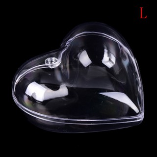 HOPEISLAND 1set/2pcs 65/80mm DIY clear plastic bath bomb mould acrylic mold heart shape