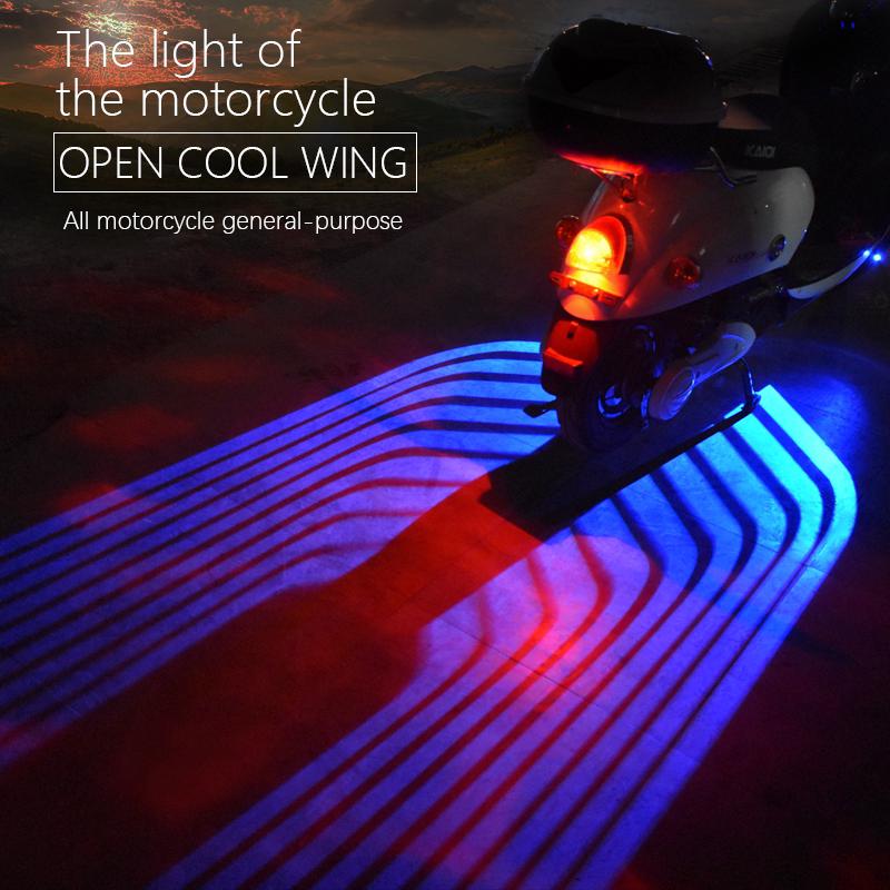 Motorcycle LED Decorative Lights Angle Wing Welcome Light Signal Warning Atmophere Lamp (1)