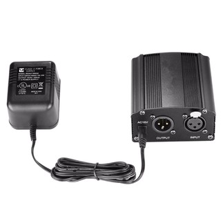 1-Channel 48V Phantom Power Supply with AC Adapter and Audio Cable for Condenser Microphone (5)