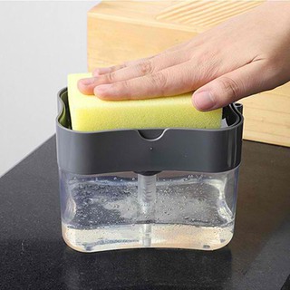 FADS dishwash Dispenser Soap Dispenser Sponge Box Tools Soap Pump Liquid Sponge caddy