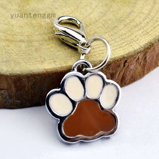 Yuantenggm Ruihew Personalised Engraved Glitter Paw Print Tag Dog Cat Pet Id Tags