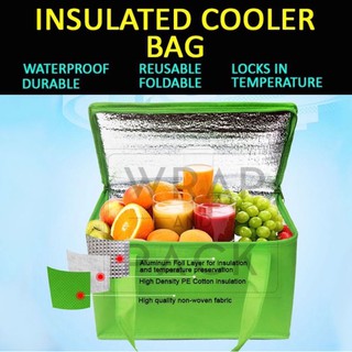 Foldable Waterproof Aluminum Foil Thermal Insulated Delivery Bag | Grocery Bag | Cooler Bag