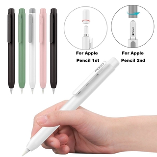 Protective Case Holder for Apple Pencil 1st with Built-in Clip,Retractable Tip Protection,Spring Button,Secures Cap (1)