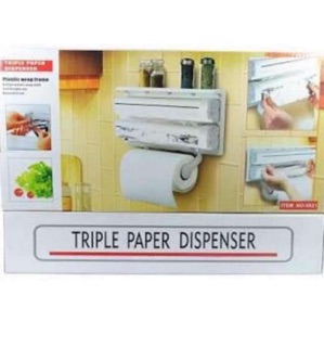 3AB 3 In 1 Kitchen Triple Paper Dispenser/ Foil/ Cling Wrap
