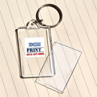 50pc Acrylic Rectangle blank keychain