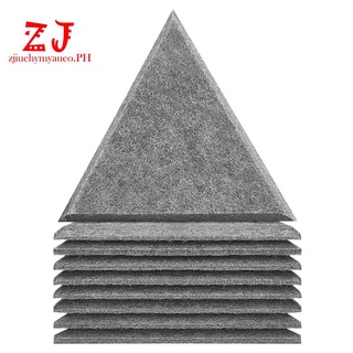 READY STOCK 24Pcs Acoustic Panels,Triple-Cornered Wedge, Sound Insulation Tiles A