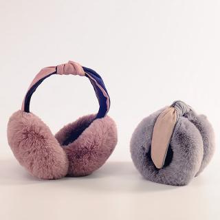 Earmuffs Dual-Color Headband Ear Muffs Winter Fashionable Cute Foldable Ear Warmers For Women (2)