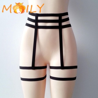 MOILY Sexy Leg Garter Belt Underwear Hollow Harness Women Chain Elastic Cage Suspender Strap