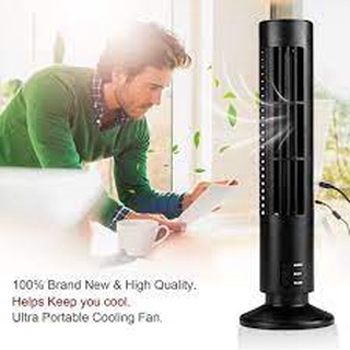 【COD】Portable USB Tower Fan PC Laptop Desktop Cooling Fan Bladeless Air Conditioner 【black color】