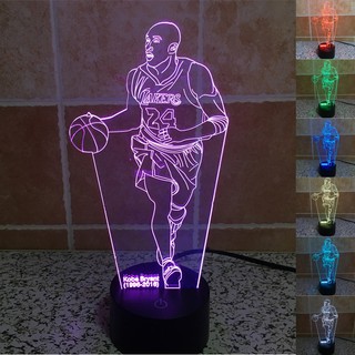 NBA Star Kobe Bryant 3D Night Light Basketball USB LED Lamp