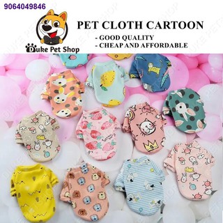 TRT09.14▲Cartoon Pet Clothes Dog Puppy Clothes Plus Fleece Sweater Dog Shirt Cat Pullover Autumn and