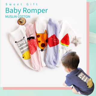 ✗Muslin Baby Bodysuits Onesie Terno for Kids Romper