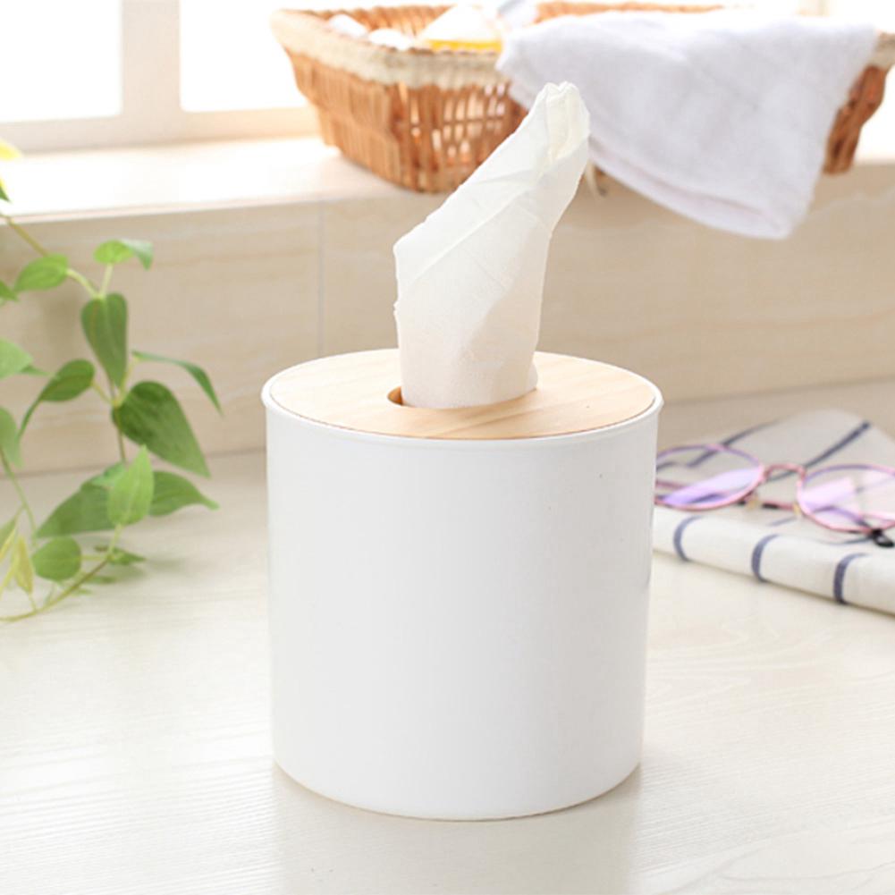 COD Removable Wood Cover Plastic Tissue Box Holder Storage (7)