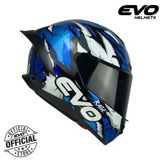EVO XR-03 Rage Full Face Single Visor Helmet with Free Clear Lens