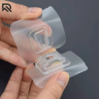 Double-Sided Self Adhesive Power Strip Fixator Wall Hanger Transparent Suction Cup Sucker Hook