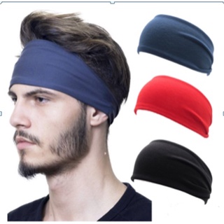 【Ready Stock】▧Unisex Elastic Sport Yoga Headband Cotton Knotted Turban Head Warp Wide Hair Band
