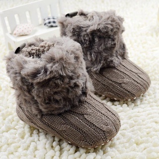baby crib☢◑BabyL 0-18Month Baby Winter Warm Boots Fleece Knit Soft Snow Crib