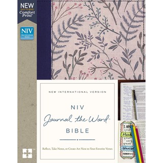 NIV Journal the Word Bible Comfort Print (Hardcover, Cloth-Over-Board, Pink Floral)