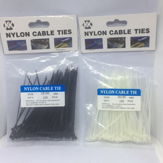 Nylon Cable Tie 3 x 100, 3 x 150 mm Black or White