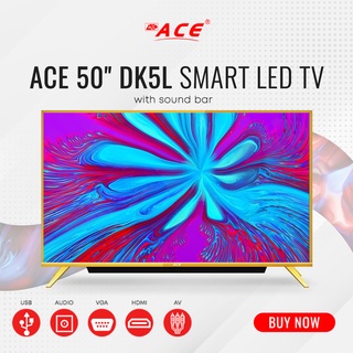 Ace 50" Slim Full HD Smart TV-Android-HDR-Netflix-Youtube Black LED-605 DK5L