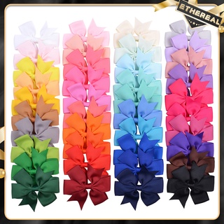 20 40 Pcs/Set Colorful Ribbon Bow Cute Girls Hairpins Children Hair Clip Hair Accessories Headwear