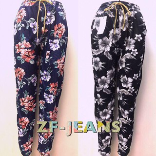 ZF JEANS #9016 Ladies Printed Swagger/Harem Pants (SIZE: Free-Size, fits 25-30)