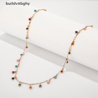 {buildvitbghy} Boho Women Choker Tassels Multicolour Beads Pendant Necklace Chain Jewelry Gifts hye