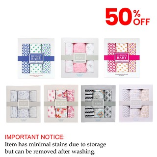 Hudson Baby 3 Pack Muslin Swaddle Blankets 50% off